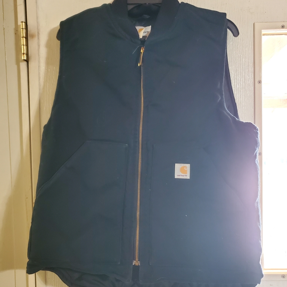Men's Black Carhartt Vest, Lined, Size Medium